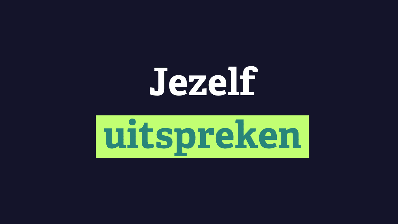 Vind jij jezelf uitspreken heel spannend?